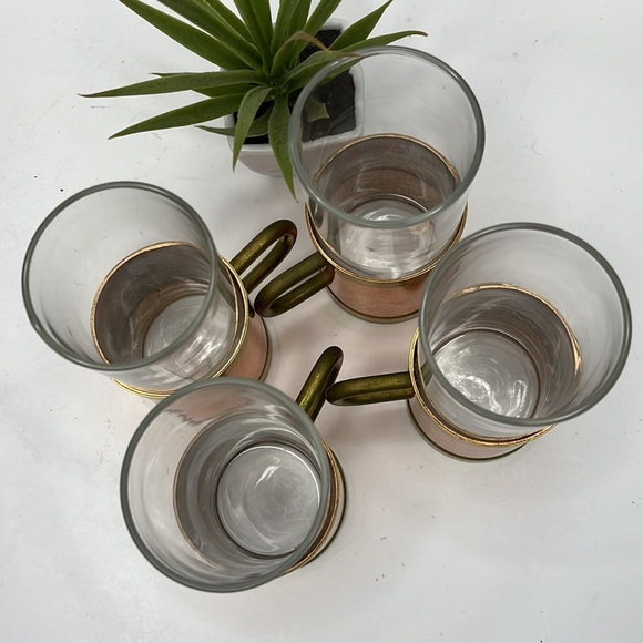 Mid-Century Modern Copper Irish Coffee Tea Glass - Set of 4 - Picture 13 of 16